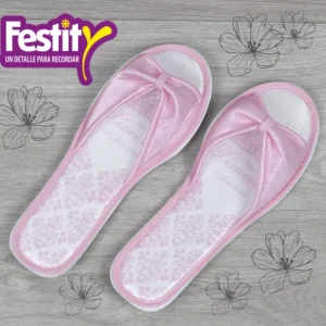 pantuflas moño rosa pantuflas moño rosa