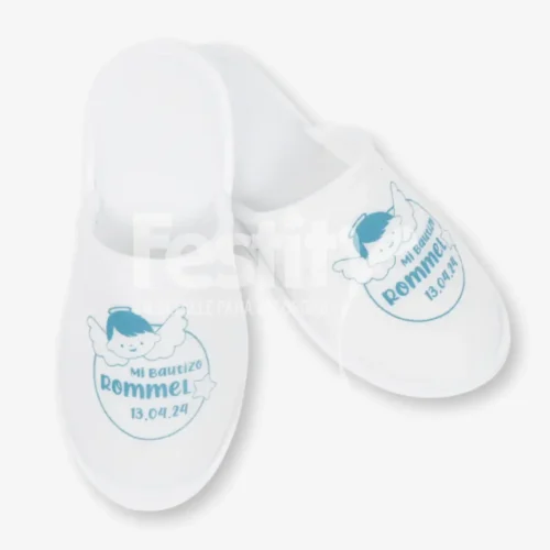 Pantufla 1 tinta para Bautizo Romel