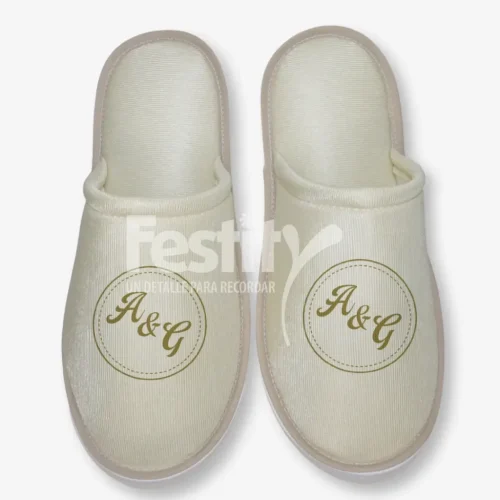 Pantufla 1 tinta para Boda AyG