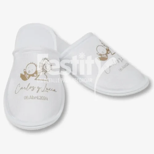 Pantufla 1 tinta para Boda Carlos y Lucia