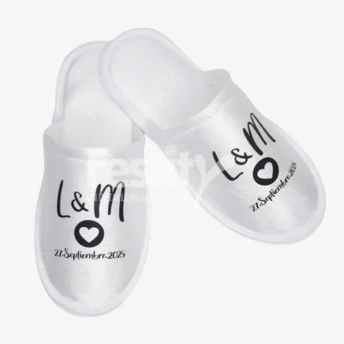 Pantufla 1 tinta para Boda LM