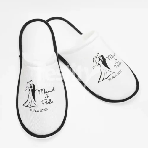 Pantufla 1 tinta para Boda Manuel y Perla
