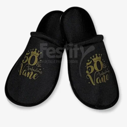 Pantufla 1 tinta para cumpleaños Vane50